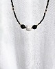 chokery Naszyjnik choker czarny turmalin onyks kamień księżycowy 1