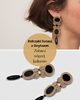 kolczyki soutache Długie beżowe kolczyki z onyksem - sutasz 3