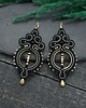 kolczyki soutache Kolczyki sutasz czarne lekkie wiszące eleganckie koła handmade Paloma 2