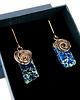 kolczyki wire wrapping Jaspis lazurowe wybrzeże kolczyki wire wrapping 4