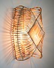 kinkiety Pleciona lampa ścienna Zyla Natural z rattanu 3