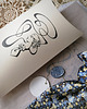 naszyjniki - inne Naszyjnik w psy na tle efektownych wzorów, jedwab, vintage 4