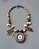 wisiory Wisiorek w kolorach ziemi w stylu boho z ręcznie wypalanej ceramiki handmade 2