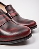 półbuty damskie PÓŁBUTY NA 6 CM SŁUPKU - SKÓRA NATURALNA - MODEL 250 - KOLOR CZARNO-CZERWONY 4
