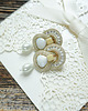 Biżuteria ślubna Elaine - beżowe kolczyki ślubne soutache 2