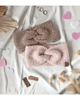 czapki damskie Opaska cappuccino Merino i Baby Alpaka 1