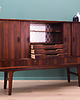 komody i szafki Highboard palisandrowy, duński design, lata 70 2