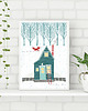 plakaty Plakat z domkiem i lisem, home sweet home 2