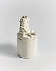 pojemniki na biżuterię Pojemnik z kotem, szkatułka, ceramiczny kot rzeźba kota 2