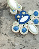 kolczyki soutache Kolczyki żyrandole - limonka, klasyczny niebieski 2