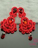 kolczyki soutache Czerwone kolczyki sutasz 3