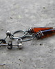 kolczyki wire wrapping Delikatny ornament - sztyfty 3
