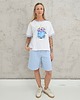 t-shirt damskie Bawełniana koszulka o luźnym kroju sardines 1