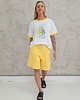 t-shirt damskie Bawełniana koszulka o luźnym kroju limoncello 1