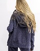 bluza z kapturem damska Bluza na zamek Mela Granat melanż 3