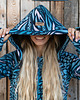 bluza z kapturem damska Wild Zebra Long Green 2
