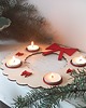 dekoracje świąteczne Świecznik adwentowy na tealight w kształcie wieńca 2