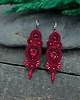 kolczyki soutache Kolczyki sutasz bordowe Orina długie wieczorowe z kryształami 2