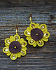 kolczyki soutache Rudbekie- kolczyki sutasz 1