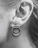 kolczyki srebrne ECLIPSE - kolczyki srebrne ręcznie kute oksydowane 2