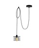 lampy wiszące Czarna lampa wisząca pająk z regulacją długości przewodu GALO LOFT L1 2