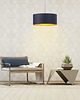 lampy wiszące Czarny żyrandol do sypialni w stylu glamour SINTRA GOLD z kloszem 40 cm 1