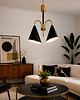 lampy wiszące Lampa wisząca Mid-Century Modern, mosiądz i metal, lata 70., 1