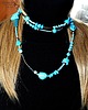 korale Długi naszyjnik Boho z turkusem i miedzią ciekawy oryginalny prezent handmade 4