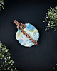 wisiory Koral fossil wisiorek wire wrapping 5