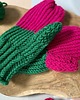 rękawiczki damskie Rękawiczki jednopalczaste z wełny merino mix róż 1