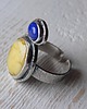 pierścionki - różne bursztyn i lapis lazuli- 1
