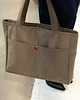torby na ramię Torba NA LAPTOP Shopper w kolorze taupe z nubuku tapicerskiego 5