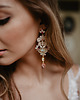 Biżuteria ślubna Kolczyki ślubne Lace Me Long - róż 3
