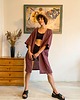 bluzki kimonowe damskie Kimono MIRA long / bakłażan 2