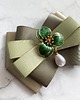 broszki Brosza z zielonym Kwiatem i perłą Nowość 2
