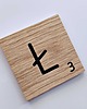 napisy dekoracyjne i tabliczki Litery scrabble, z drewna, drewniana krzyżówka 6