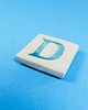 magnesy Ceramiczny magnes, niebieska literka D 2