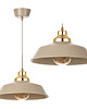lampy wiszące Lampa wisząca sufitowa kaszmirowo złota metalowa LED E27 6