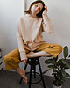 bluza bez kaptura damska Bluza LETI beżowa 2