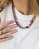 bransoletki z kamieni naturalnych Choker z surowych Rodonitów 2