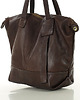 torby na ramię Duża torba shopper A4 z miękkiej włoskiej skóry -brązowa 4