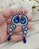 kolczyki soutache Długie kolczyki sutasz na wesele, chabrowe kolczyki 1