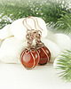 kolczyki wire wrapping Kolczyki wire wrapping z karneolem 2