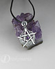 wisiory Pentagram księżycowy z ametystem 4
