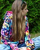 bluza z kapturem damska Bluza kolorowa abstrakcja 1