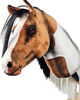 zabawki - inne Realistyczny Hobby Horse gniadosrokaty/czarno-biała grzywa/łatki 6