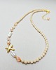 złote naszyjniki Krótki  Naszyjnik Asteria Creme 1