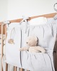 akcesoria do łóżeczek Lniany organizer na łóżeczko - light gray 1