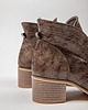 botki damskie BOTKI NA 5 CM KLOCKU - SKÓRA NATURALNA - MODEL 482 - KOLOR BRĄZOWY MARMUR 4