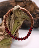 bransoletki - inne Bransoletka miedziana handmade z koralikami: kwarc czerwony 1